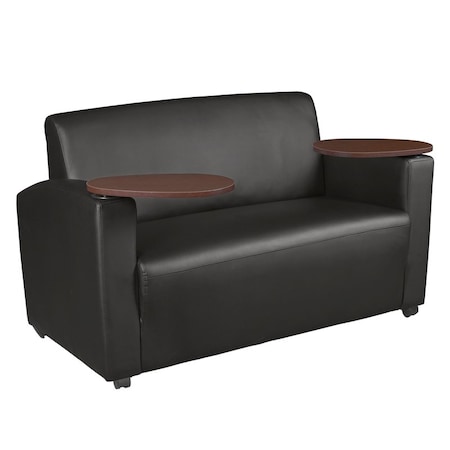 Regency Supernova Tablet Arm Loveseat- Black/Java 7702NSJVBK